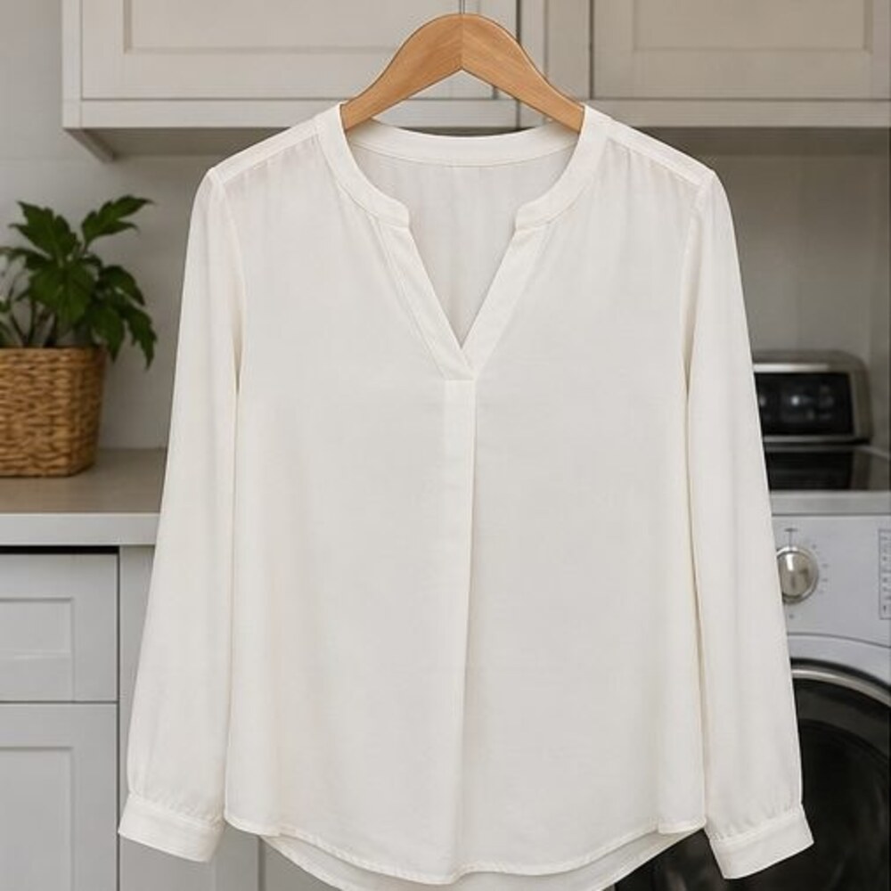 White V Neck Top